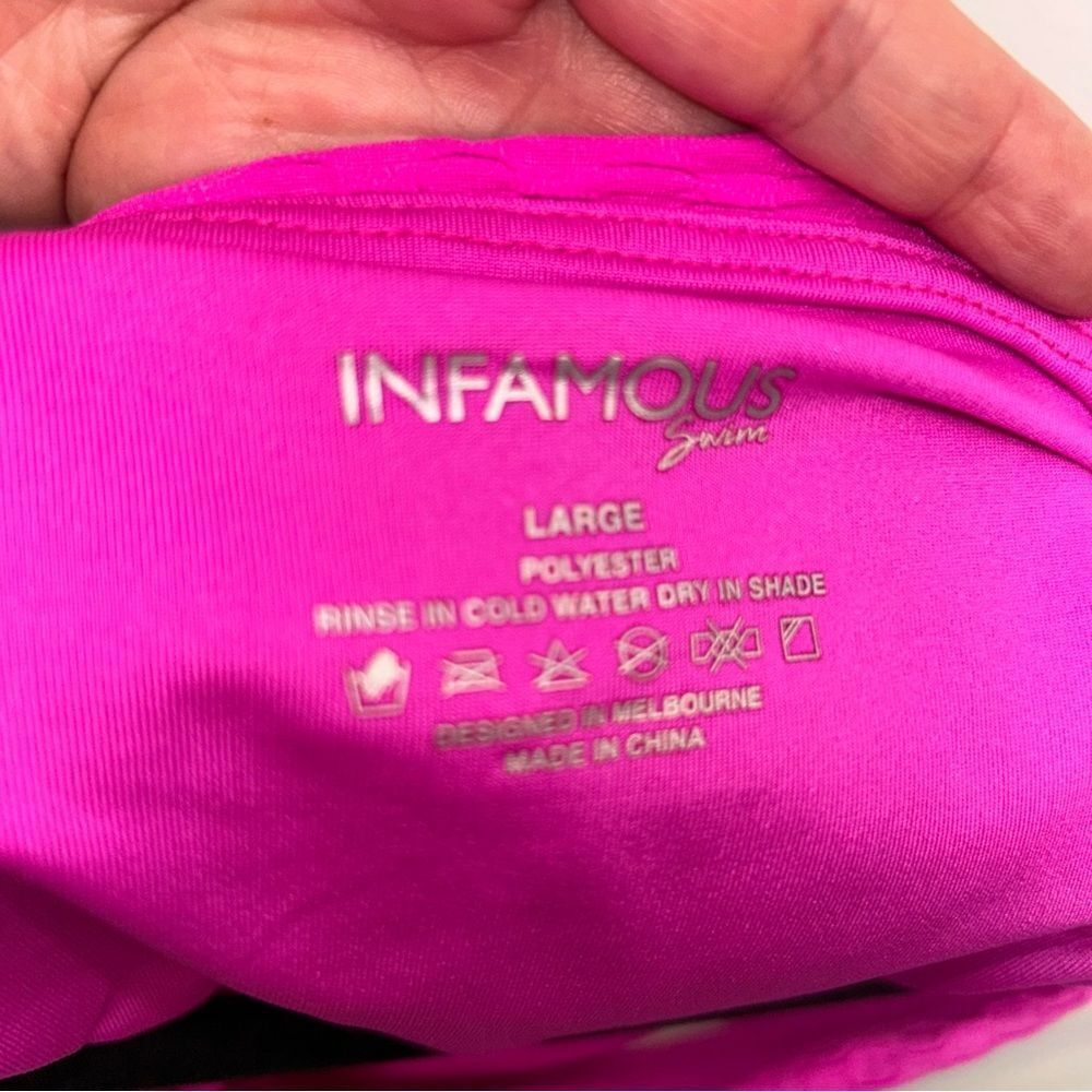 Infamous Swim Cheeky Thong 2 Pc. Swimsuit Bikini Set - Picture 6 of 8